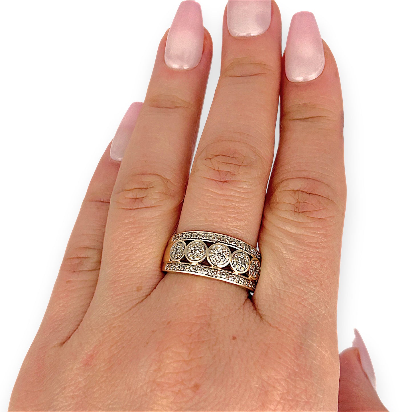 GOLD DEAL | 9ct (9K) Gold Haritage Sparkle Diamond 0.56ct Ring Valuation $2,100