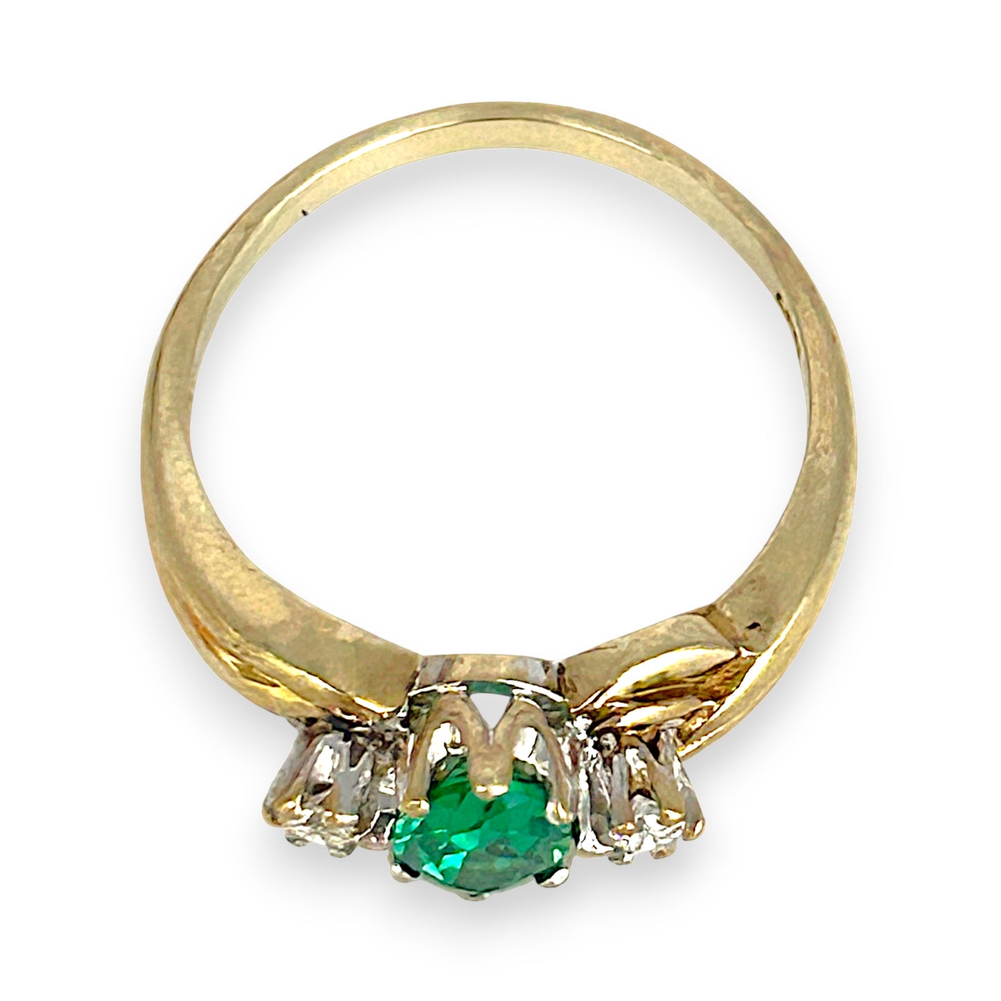 GOLD DEAL | 9ct Gold The Quiet Bloom Emerald and Diamond Ring Valuation $1,990