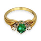 GOLD DEAL | 9ct Gold The Quiet Bloom Emerald and Diamond Ring Valuation $1,990