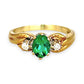 GOLD DEAL | 9ct Gold The Quiet Bloom Emerald and Diamond Ring Valuation $1,990