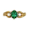 GOLD DEAL | 9ct Gold The Quiet Bloom Emerald and Diamond Ring Valuation $1,990