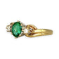 GOLD DEAL | 9ct Gold The Quiet Bloom Emerald and Diamond Ring Valuation $1,990