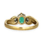 GOLD DEAL | 9ct Gold The Quiet Bloom Emerald and Diamond Ring Valuation $1,990