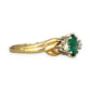GOLD DEAL | 9ct Gold The Quiet Bloom Emerald and Diamond Ring Valuation $1,990