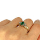GOLD DEAL | 9ct Gold The Quiet Bloom Emerald and Diamond Ring Valuation $1,990