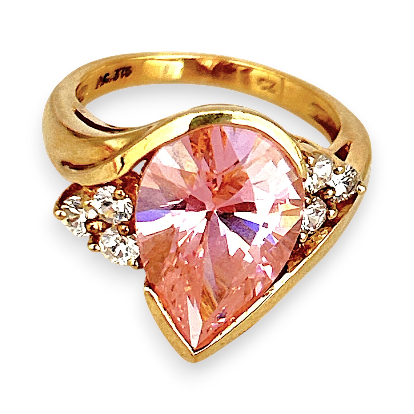 GOLD DEAL | 9ct Gold Rosé Radiance Ring with Pink Sapphire & CZ