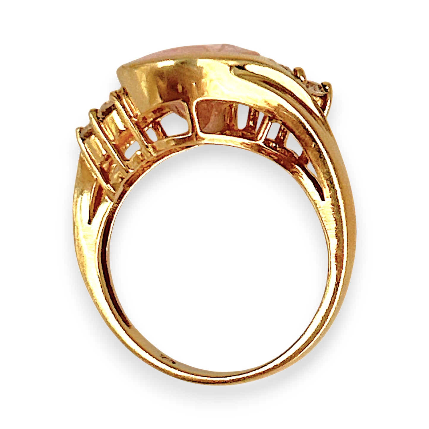 GOLD DEAL | 9ct Gold Rosé Radiance Ring with Pink Sapphire & CZ