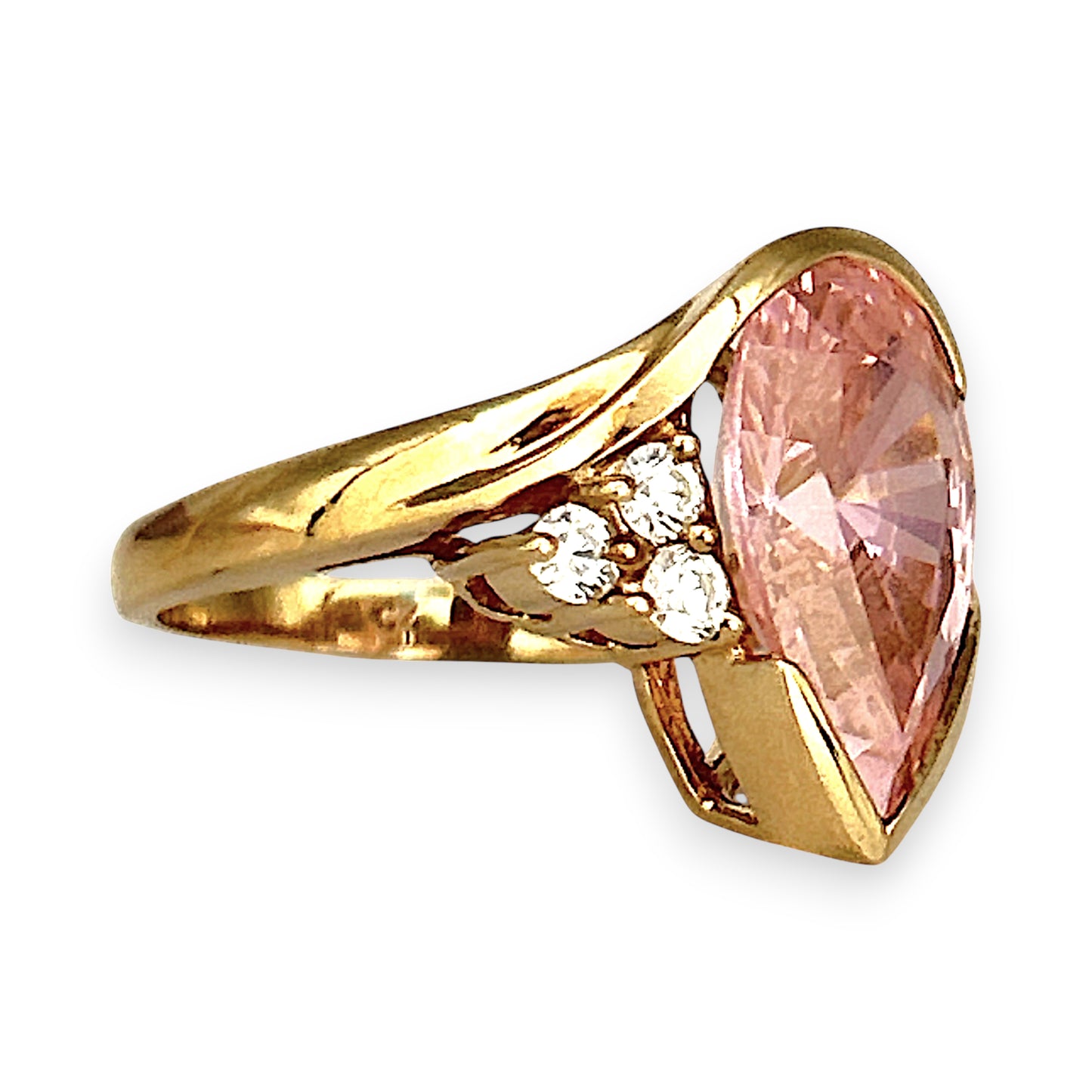 GOLD DEAL | 9ct Gold Rosé Radiance Ring with Pink Sapphire & CZ