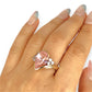 GOLD DEAL | 9ct Gold Rosé Radiance Ring with Pink Sapphire & CZ