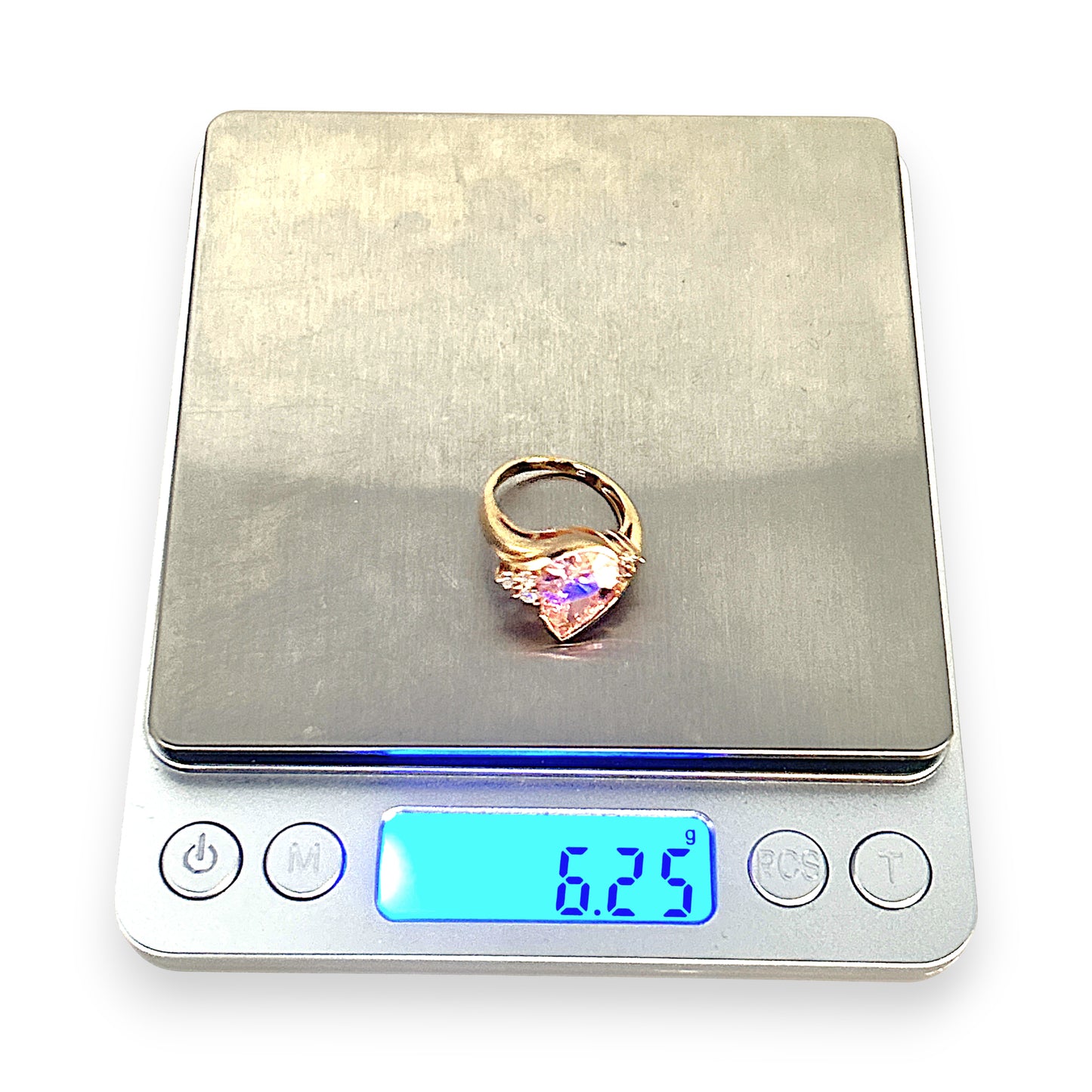 GOLD DEAL | 9ct Gold Rosé Radiance Ring with Pink Sapphire & CZ