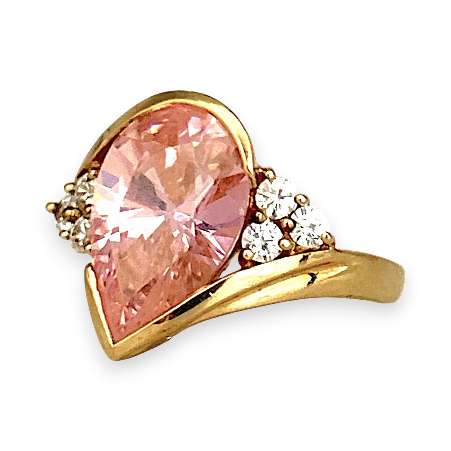 GOLD DEAL | 9ct Gold Rosé Radiance Ring with Pink Sapphire & CZ