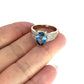 GOLD DEAL | 9ct (9K) Gold Refurbished Topaz & Diamond Dress Ring Size P Valuation $1,700