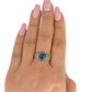 GOLD DEAL | 9ct (9K) Gold Refurbished Topaz & Diamond Dress Ring Size P Valuation $1,700