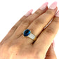 GOLD DEAL | 9ct (9K) Gold Refurbished Topaz & Diamond Dress Ring Size P Valuation $1,700