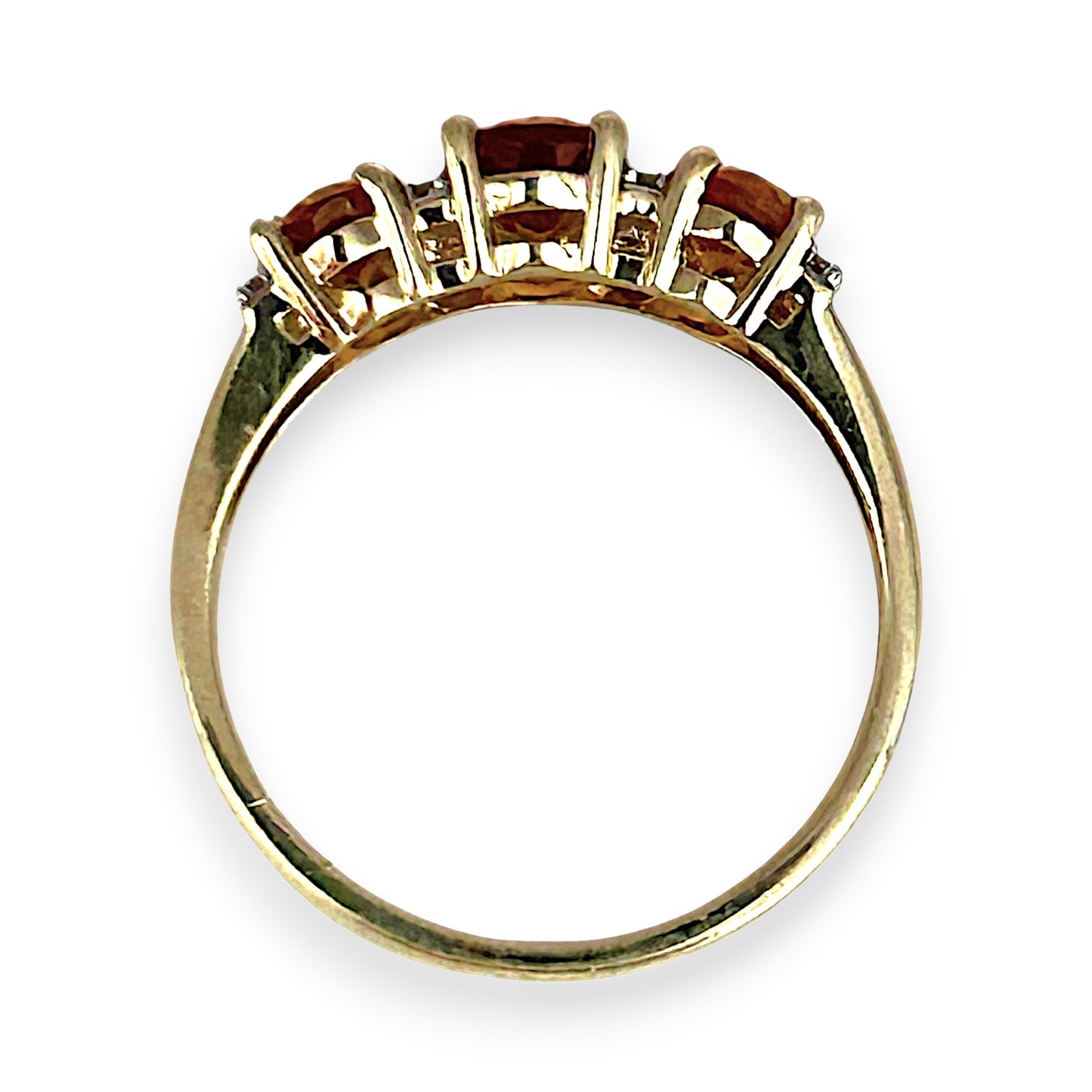 GOLD DEAL | 9ct (9K) Gold Citrine & Diamond Cluster Refurbished Ring Size O Valuation $1,000
