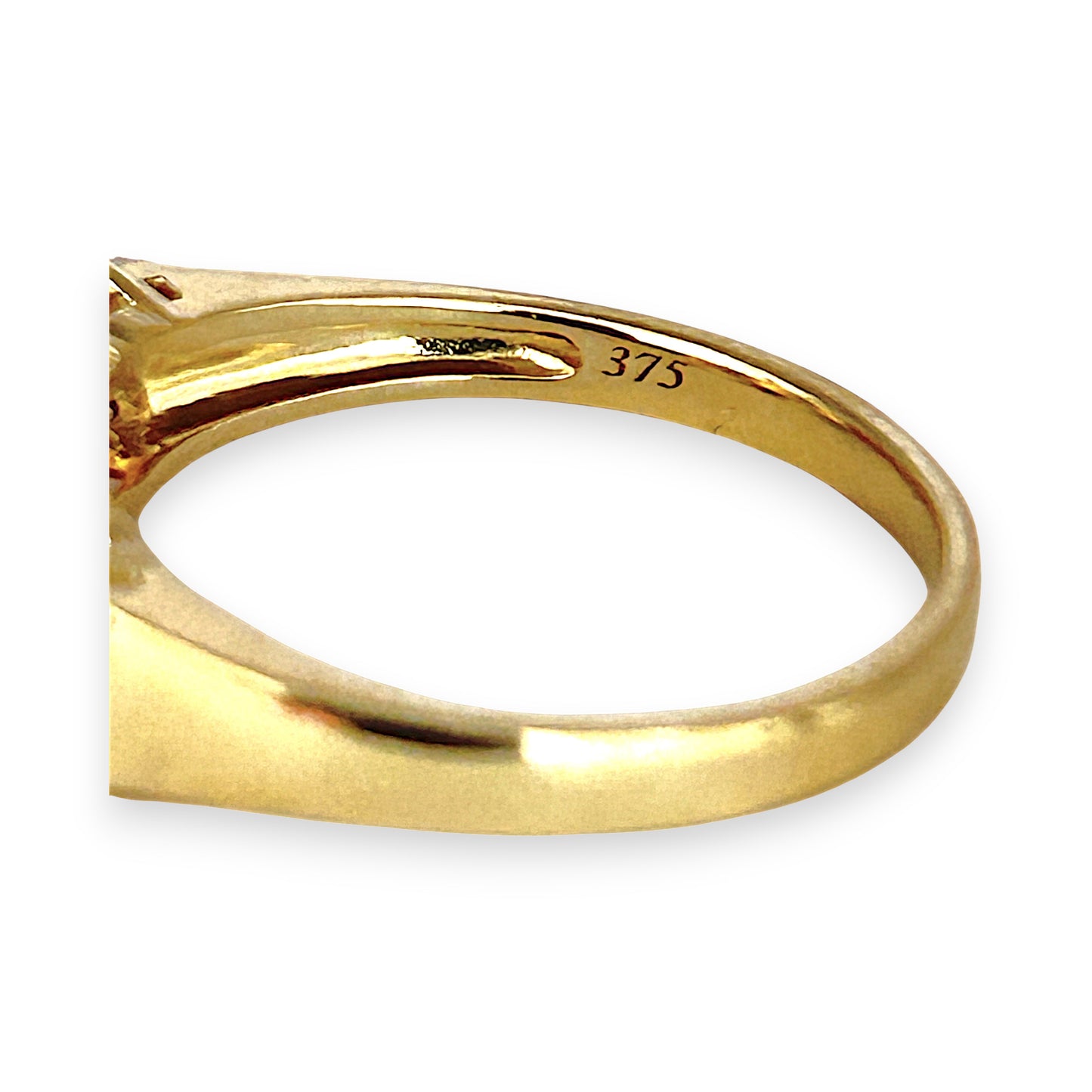 GOLD DEAL | 9ct (9K) Gold Citrine & Diamond Cluster Refurbished Ring Size O Valuation $1,000