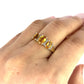 GOLD DEAL | 9ct (9K) Gold Citrine & Diamond Cluster Refurbished Ring Size O Valuation $1,000