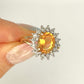 GOLD DEAL | 9ct Gold Golden Glow Citrine & Diamond Ring Valuation $1,875