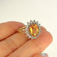 GOLD DEAL | 9ct Gold Golden Glow Citrine & Diamond Ring Valuation $1,875