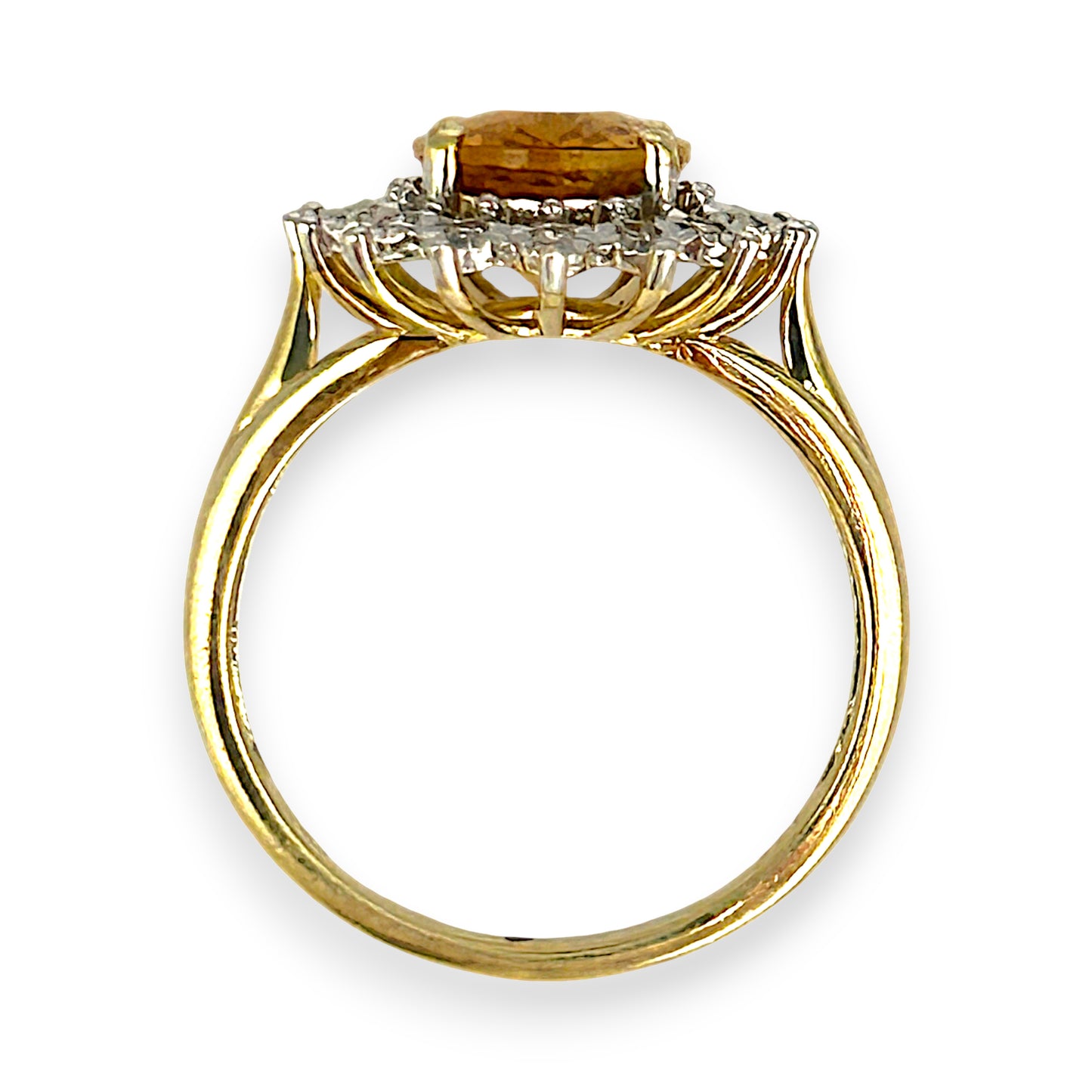 GOLD DEAL | 9ct Gold Golden Glow Citrine & Diamond Ring Valuation $1,875