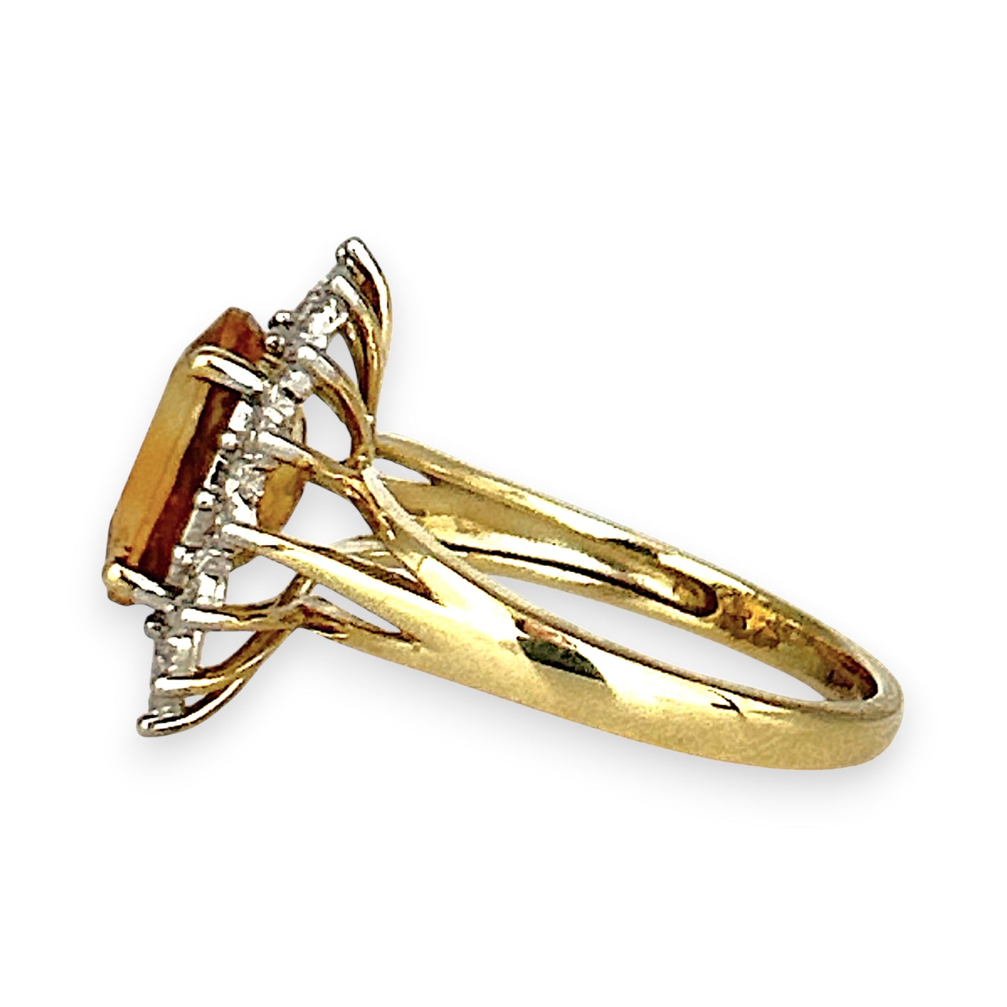 GOLD DEAL | 9ct Gold Golden Glow Citrine & Diamond Ring Valuation $1,875