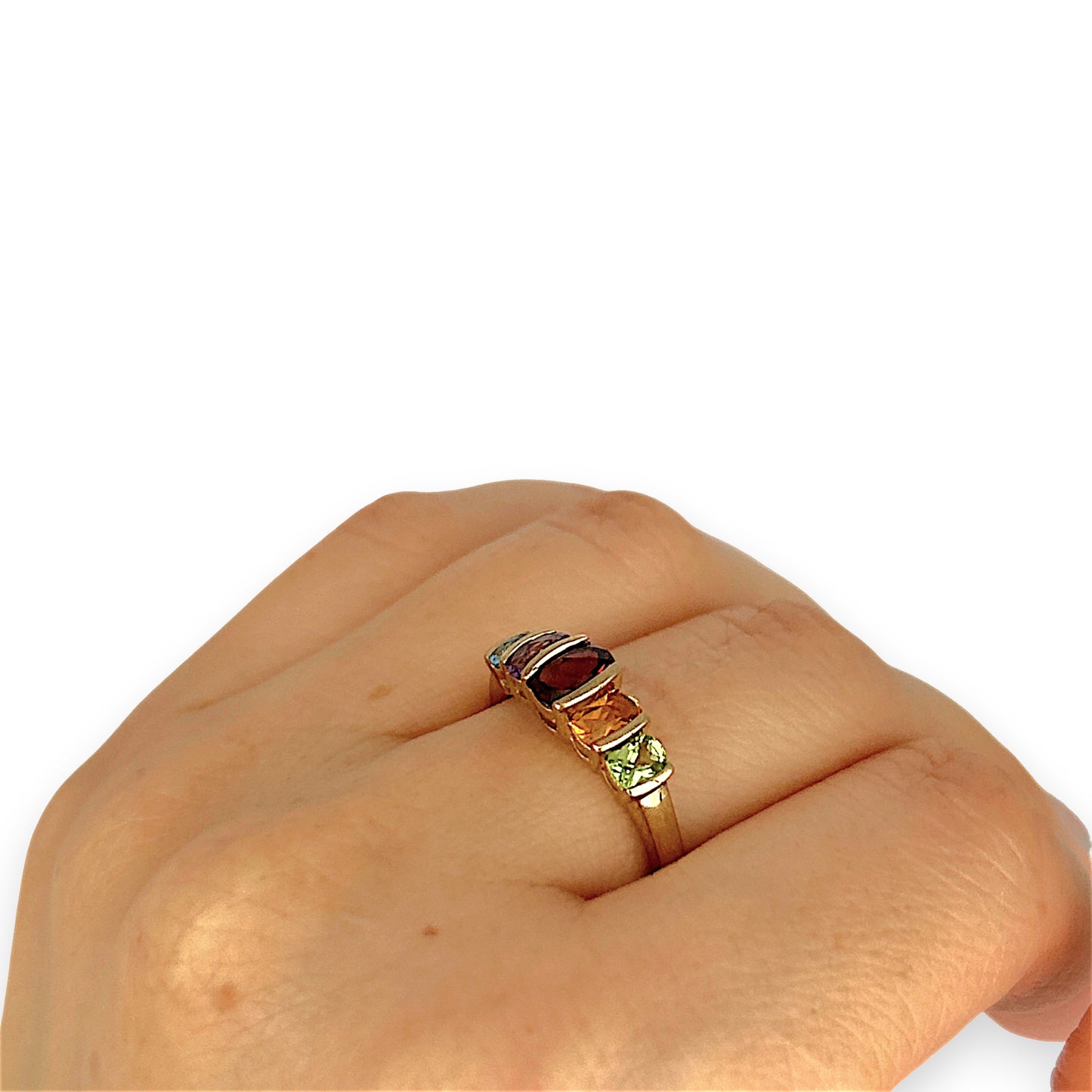GOLD DEAL | 9ct Gold Harmony of Hues – Multi-Gem Ring Valuation $1,400