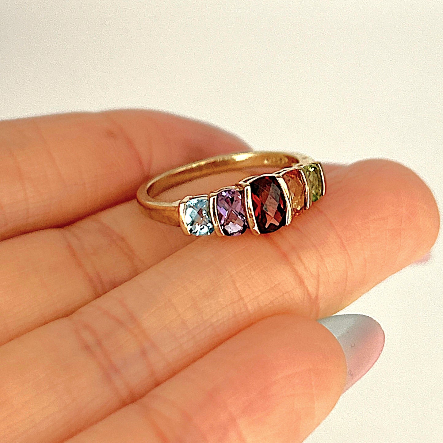 GOLD DEAL | 9ct Gold Harmony of Hues – Multi-Gem Ring Valuation $1,400