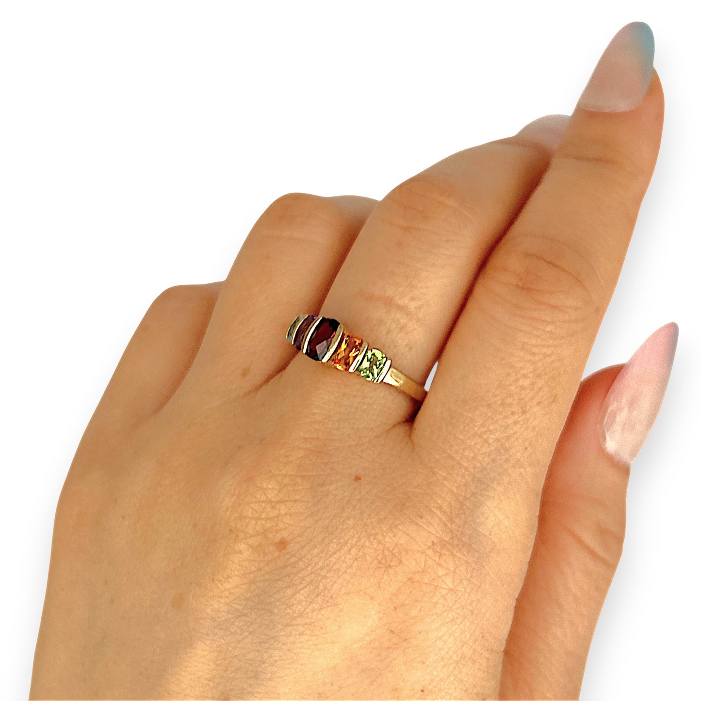 GOLD DEAL | 9ct Gold Harmony of Hues – Multi-Gem Ring Valuation $1,400