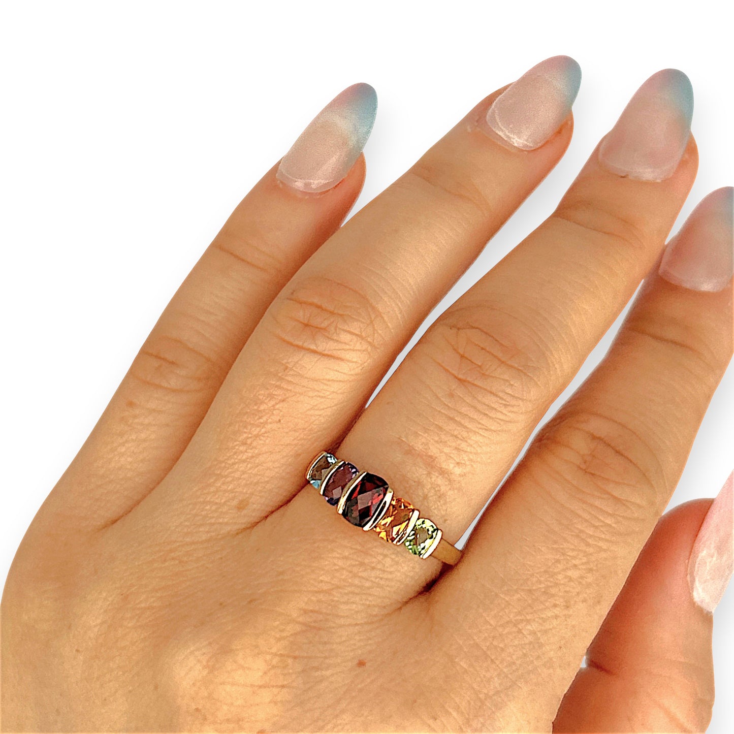 GOLD DEAL | 9ct Gold Harmony of Hues – Multi-Gem Ring Valuation $1,400