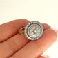 GOLD DEAL | 9ct (9K) Gold Cocktail Diamond 0.50ct Halo Cluster Ring Valuation $2,350
