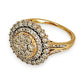 GOLD DEAL | 9ct (9K) Gold Cocktail Diamond 0.50ct Halo Cluster Ring Valuation $2,350