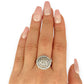 GOLD DEAL | 9ct (9K) Gold Cocktail Diamond 0.50ct Halo Cluster Ring Valuation $2,350