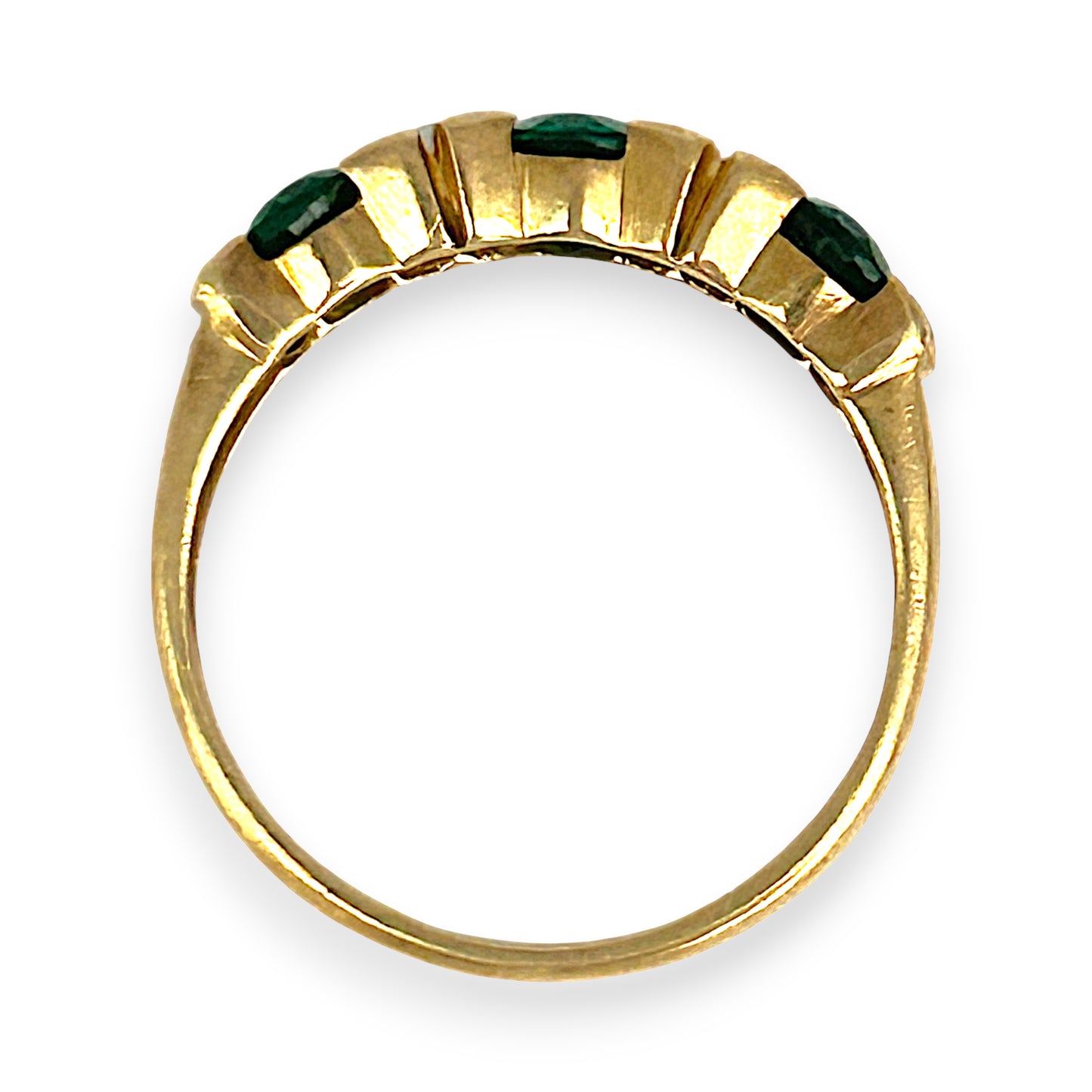 GOLD DEAL | 9kt Gold Emerald Sonata Ring Size Q