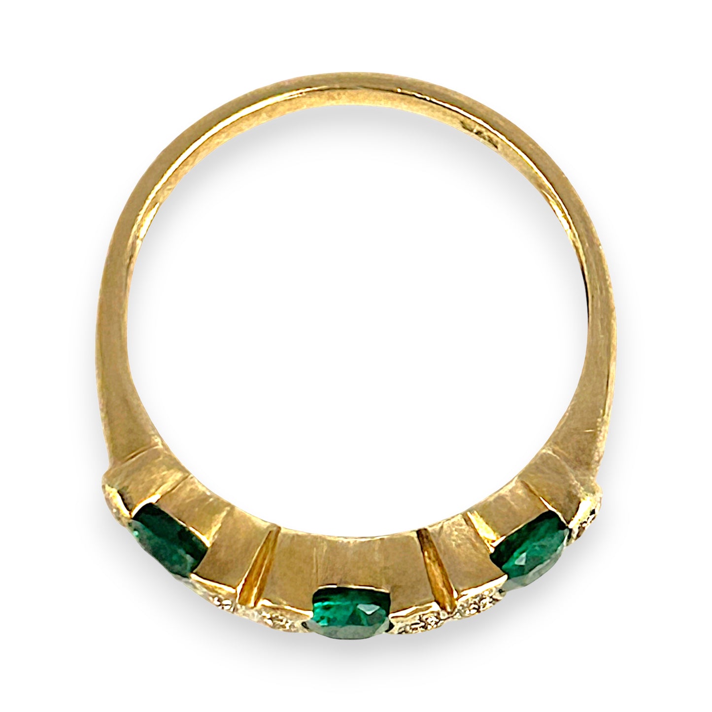GOLD DEAL | 9kt Gold Emerald Sonata Ring Size Q