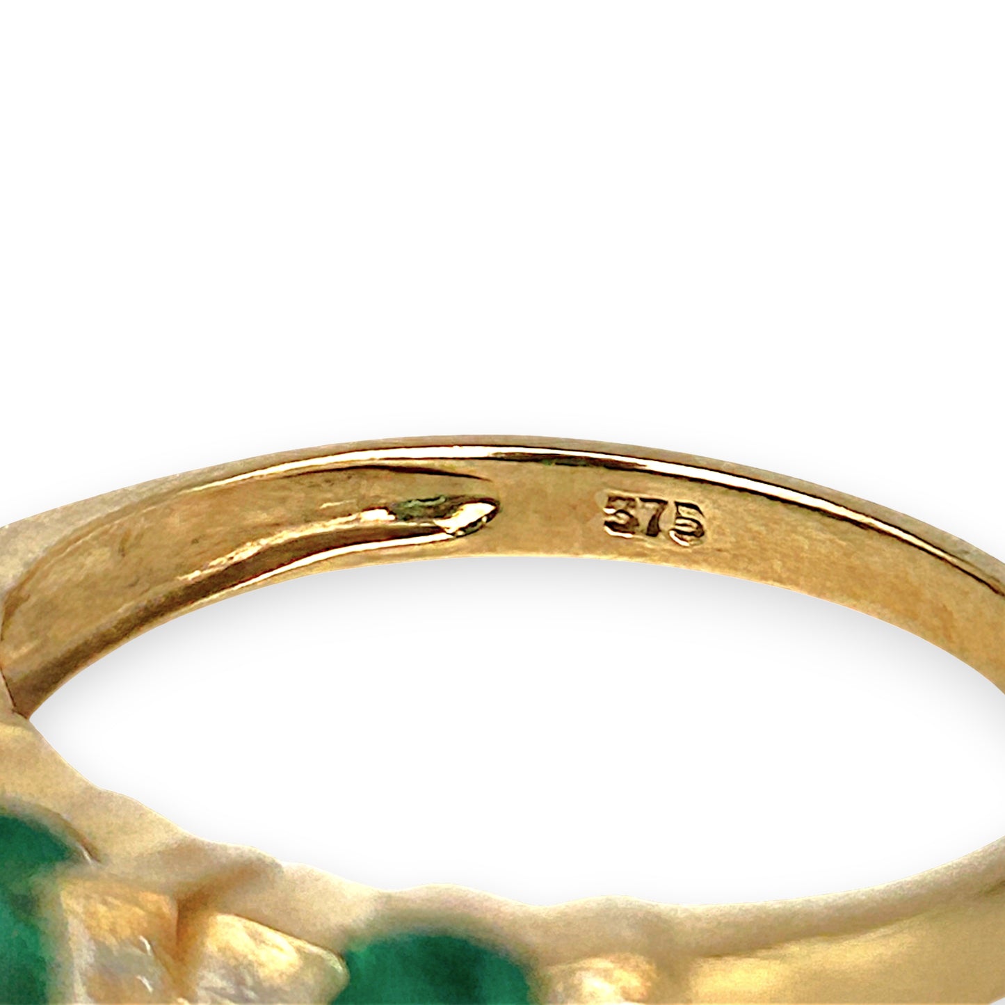 GOLD DEAL | 9kt Gold Emerald Sonata Ring Size Q
