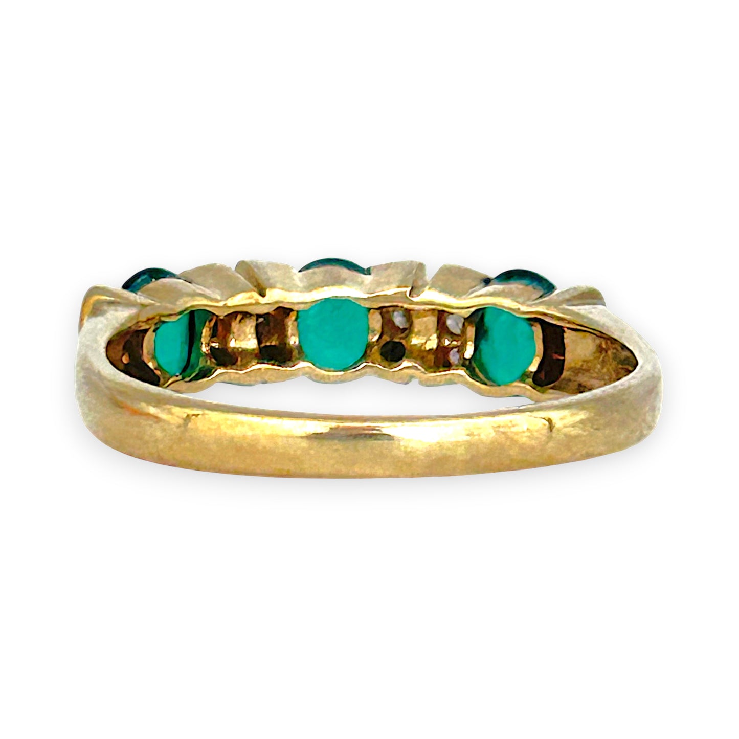 GOLD DEAL | 9kt Gold Emerald Sonata Ring Size Q