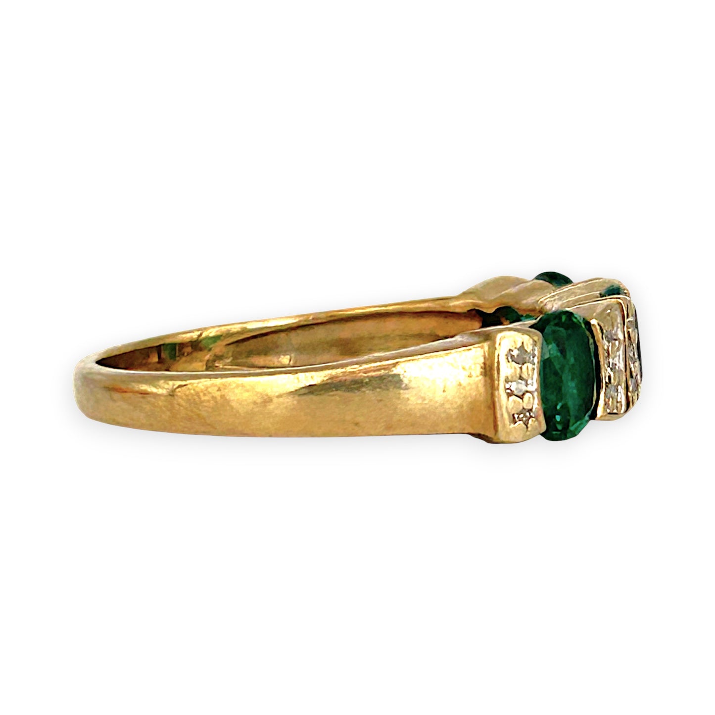GOLD DEAL | 9kt Gold Emerald Sonata Ring Size Q