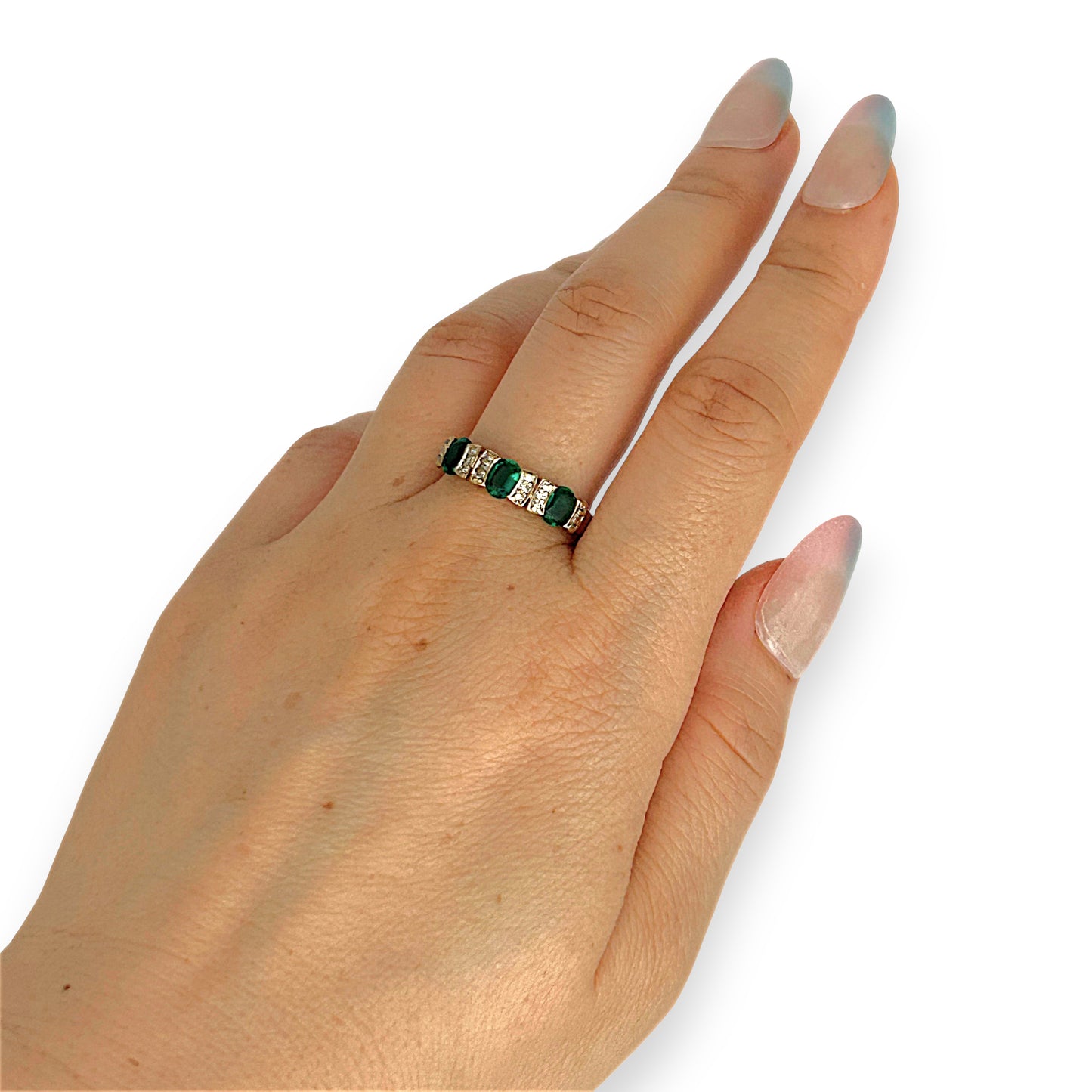 GOLD DEAL | 9kt Gold Emerald Sonata Ring Size Q
