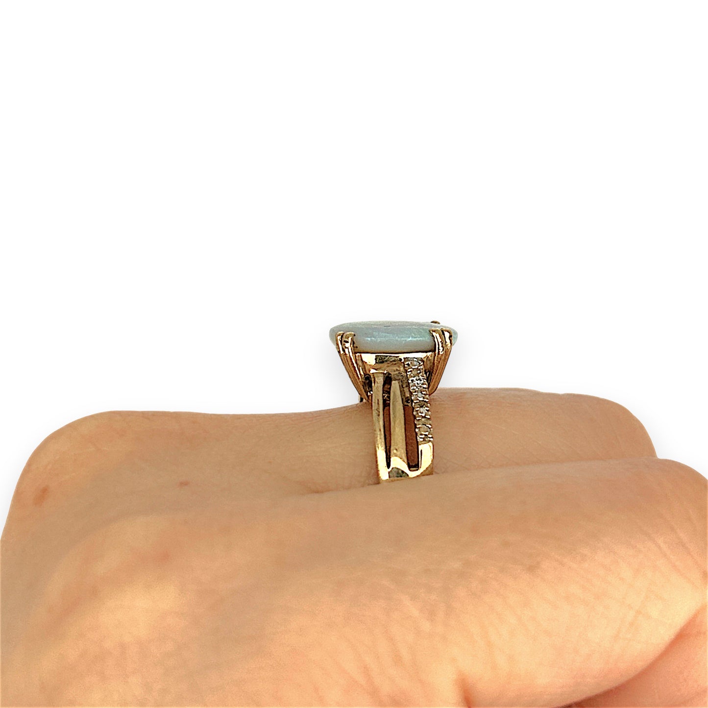 GOLD DEAL | 9ct Gold Ethereal Glow Opal Ring Valuation $1,850