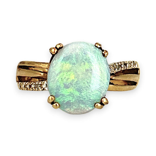 GOLD DEAL | 9ct Gold Ethereal Glow Opal Ring Valuation $1,850
