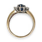 GOLD DEAL | 9ct (9K) Gold Heritage Sparkle Sapphire & Diamond Halo Ring Valuation $3,500