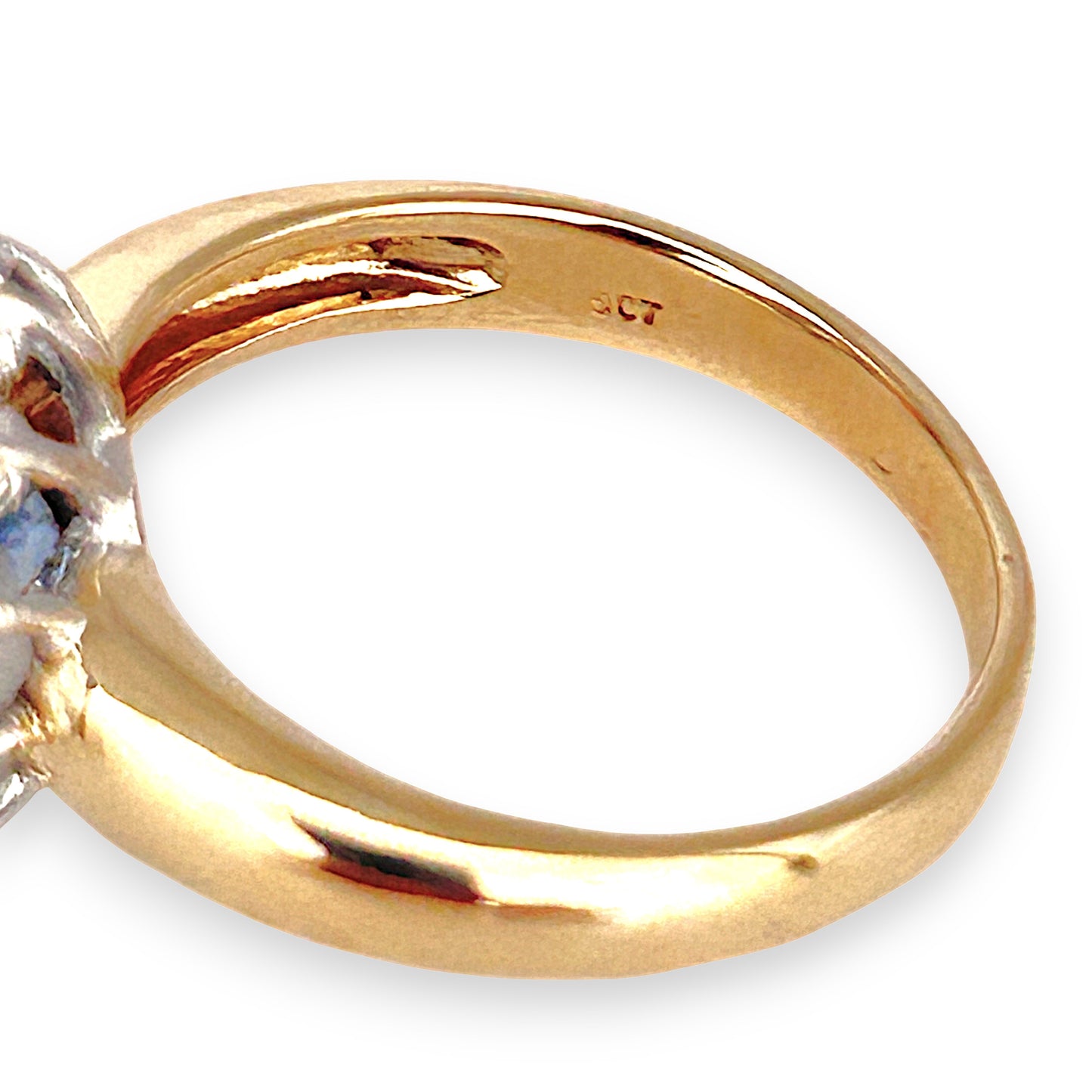 GOLD DEAL | 9ct (9K) Gold Heritage Sparkle Sapphire & Diamond Halo Ring Valuation $3,500