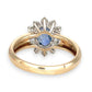 GOLD DEAL | 9ct (9K) Gold Heritage Sparkle Sapphire & Diamond Halo Ring Valuation $3,500