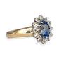 GOLD DEAL | 9ct (9K) Gold Heritage Sparkle Sapphire & Diamond Halo Ring Valuation $3,500