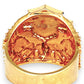 NZGD | 9ct Gold Harley-Davidson Eagle Biker Ring Size U