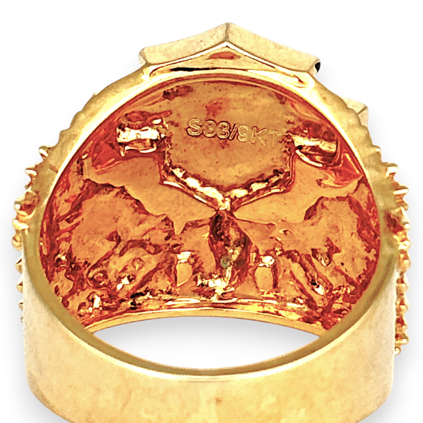 NZGD | 9ct Gold Harley-Davidson Eagle Biker Ring Size U