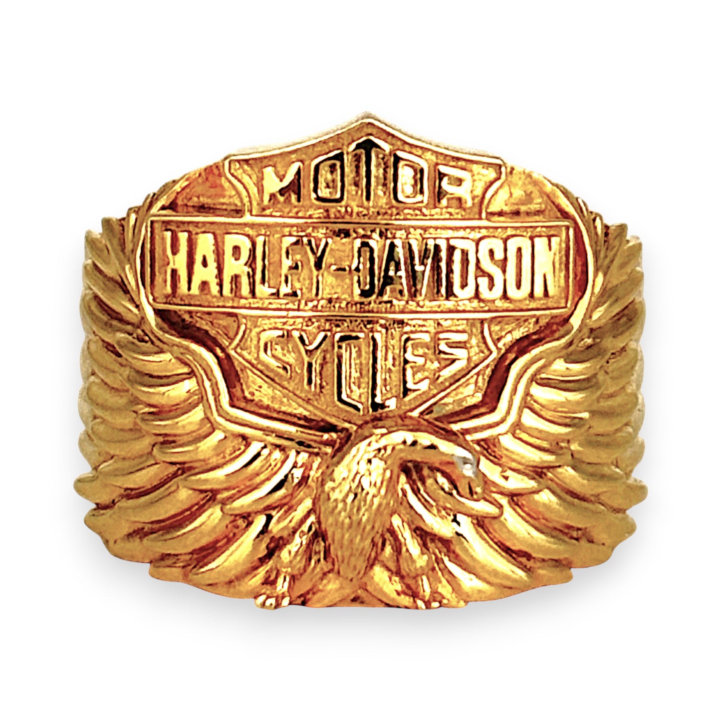 NZGD | 9ct Gold Harley-Davidson Eagle Biker Ring Size U