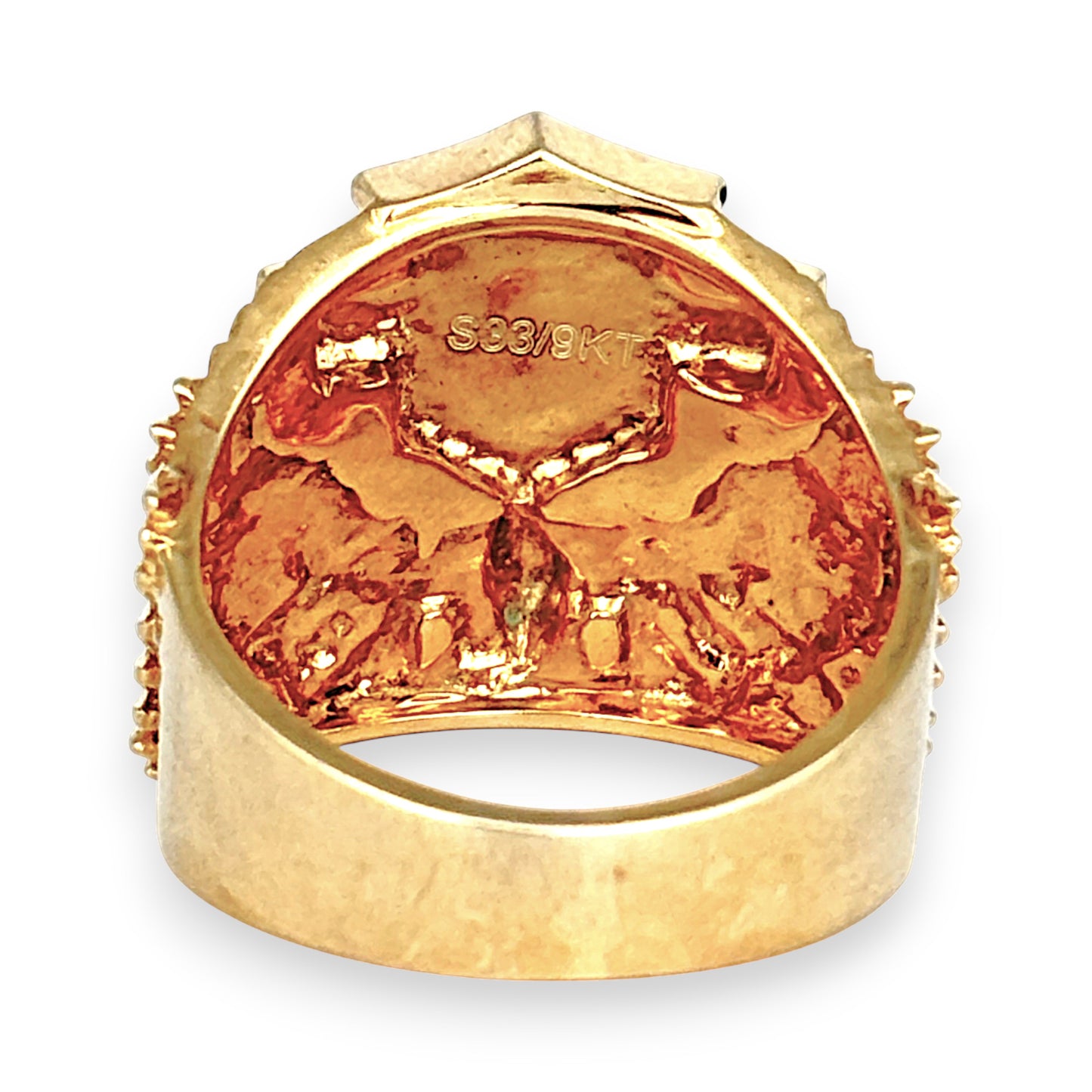 NZGD | 9ct Gold Harley-Davidson Eagle Biker Ring Size U
