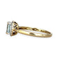 GOLD DEAL | 9ct (9K) Gold Affluent Elegance Aquamarine & Diamond Cluster Ring Valuation $1,100