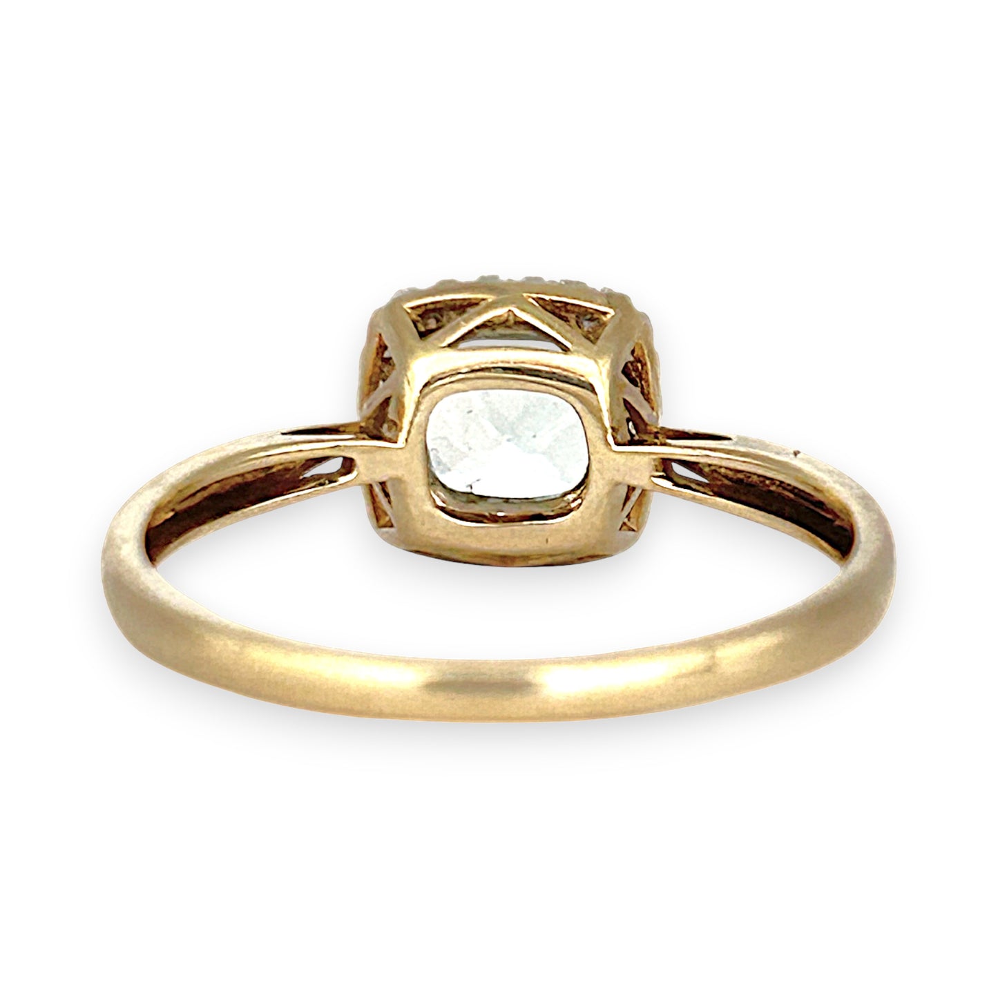 GOLD DEAL | 9ct (9K) Gold Affluent Elegance Aquamarine & Diamond Cluster Ring Valuation $1,100